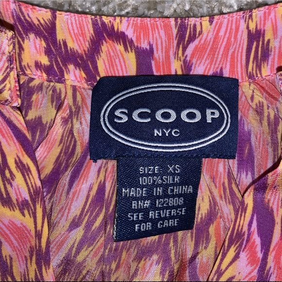Scoop NYC Pink & Purple Blouse size XS - Picture 6 of 7